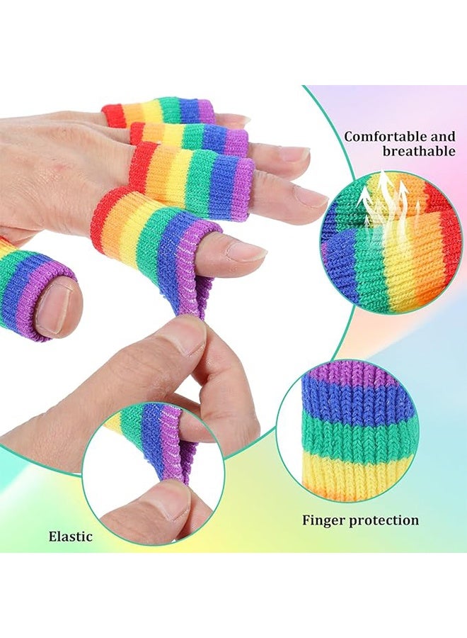 30 PCS Sport Finger Sleeves, Compression Breathable Elastic Thumb Brace Support, Finger Protectors Cots for Arthritis Swelling Basketball Sport - Image 3